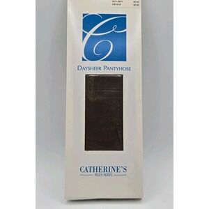Catherine's Brown Plus Size B Day Sheer Pantyhose Coffee New